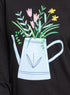 Black Printed Long - Sleeve Design 8 - Khotwh
